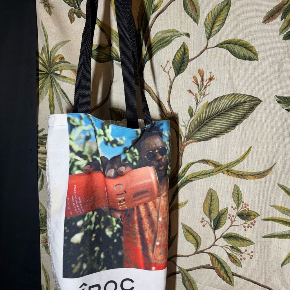 White and Black Tote Bag